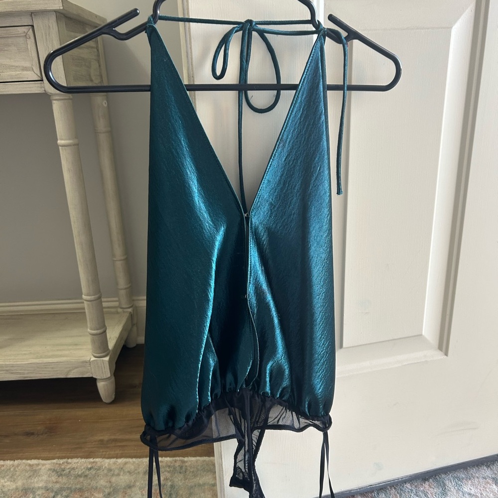 Free people halter top bodysuit- Small